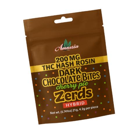 Cherry Dark Chocolate | Zerds Hash Chocolates | 200mg | 20ct | 10mg/ea