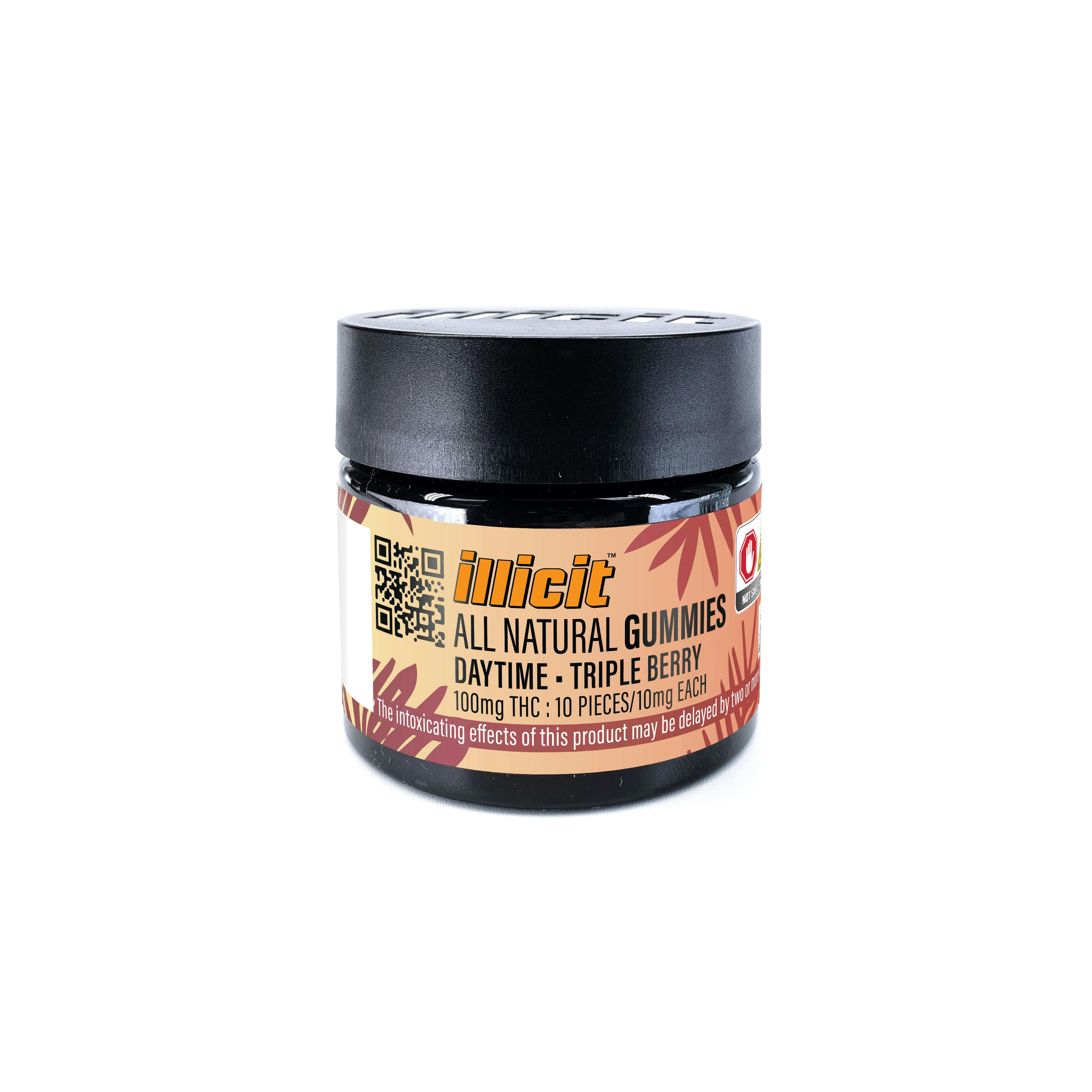 Triple Berry 100mg All Natural Gummies by ILLICIT