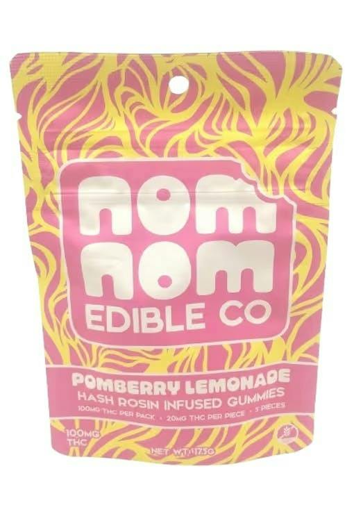 Pomberry Lemonade | Gummies | 200mg | 10ct | 20mg/ea by Nom Nom Edible Co