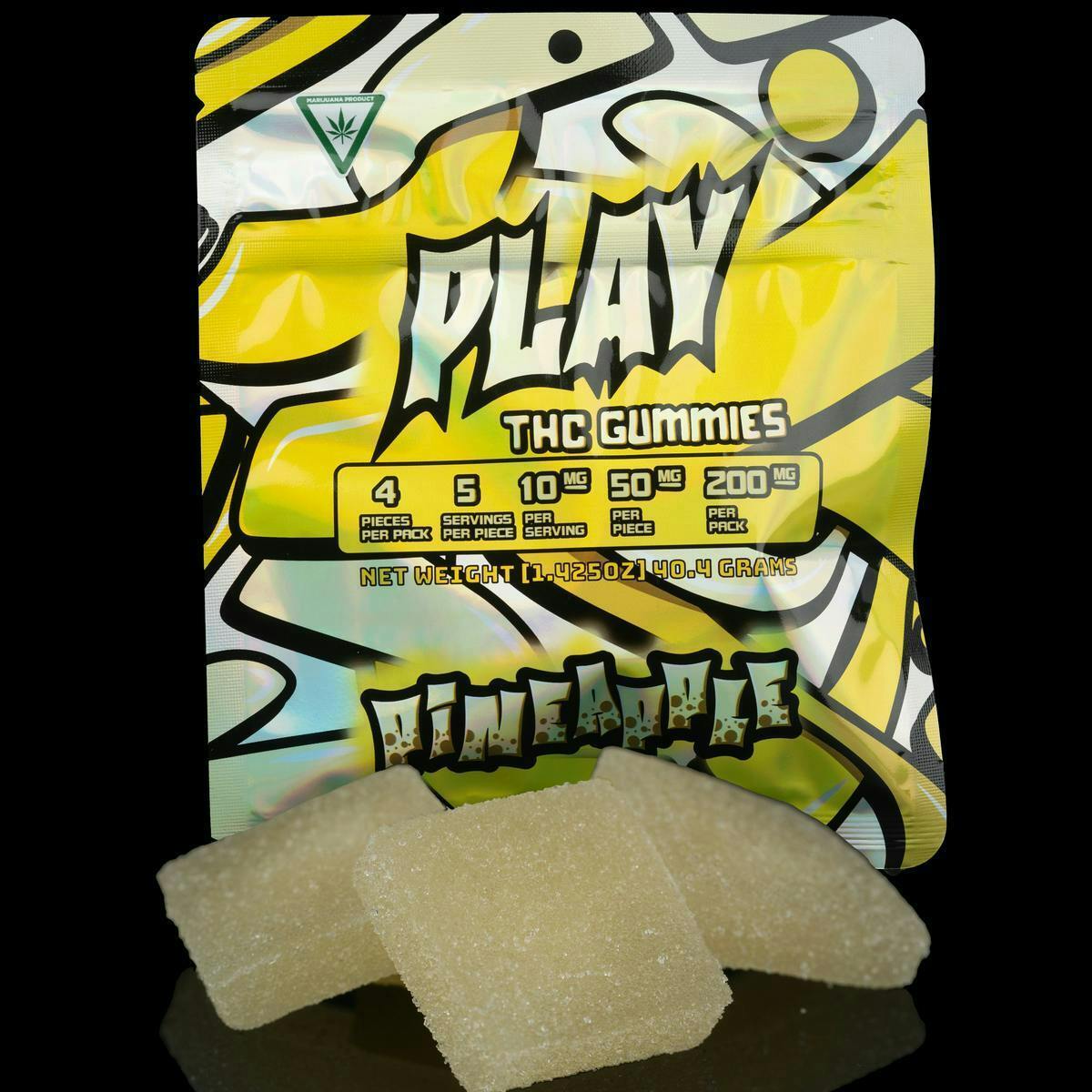 Pineapple | Gummies | 50mg | 4pk by Play Michigan