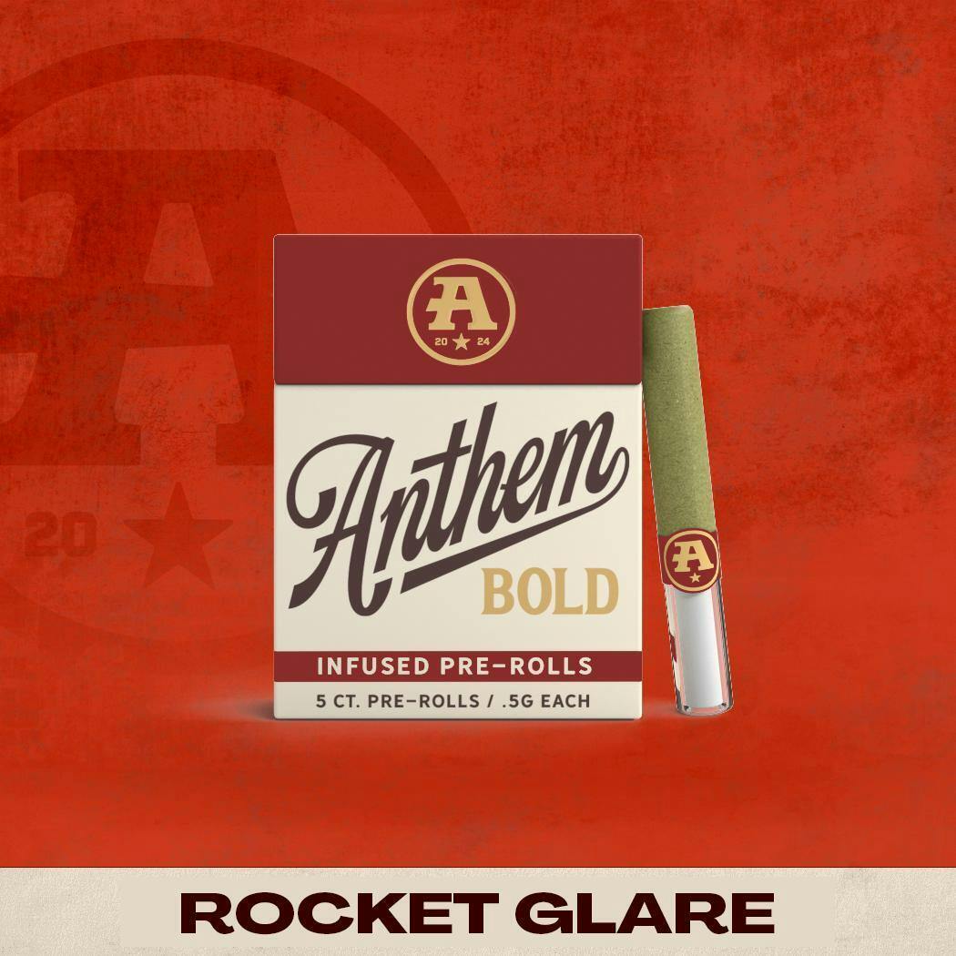 Bold Glass Tip Infused Rocket Glare Pre-Roll pack 2.5g (0.5g ea | 5 pack) by Anthem