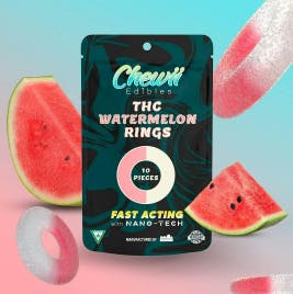 Sweet Watermelon Ring Gummies | 200mg | 10ct | 20mg/ea by Chewii