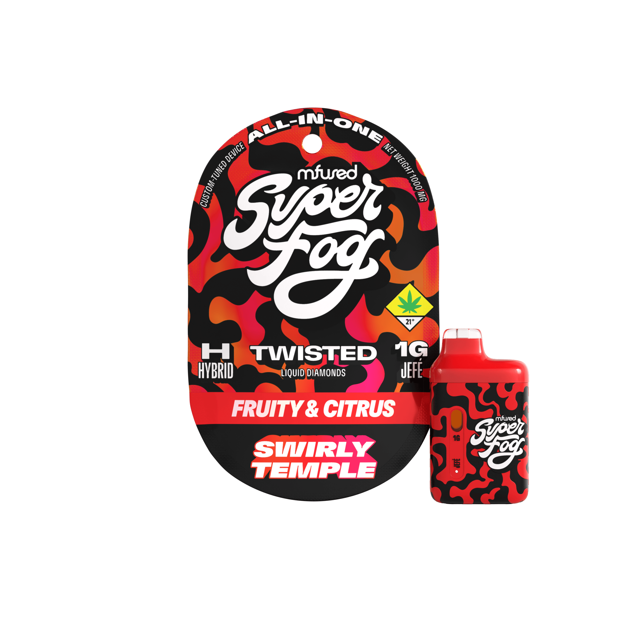 Swirly Temple | TWISTED Liquid Diamonds Jefé Disposable | 1g by Super Fog by MFused