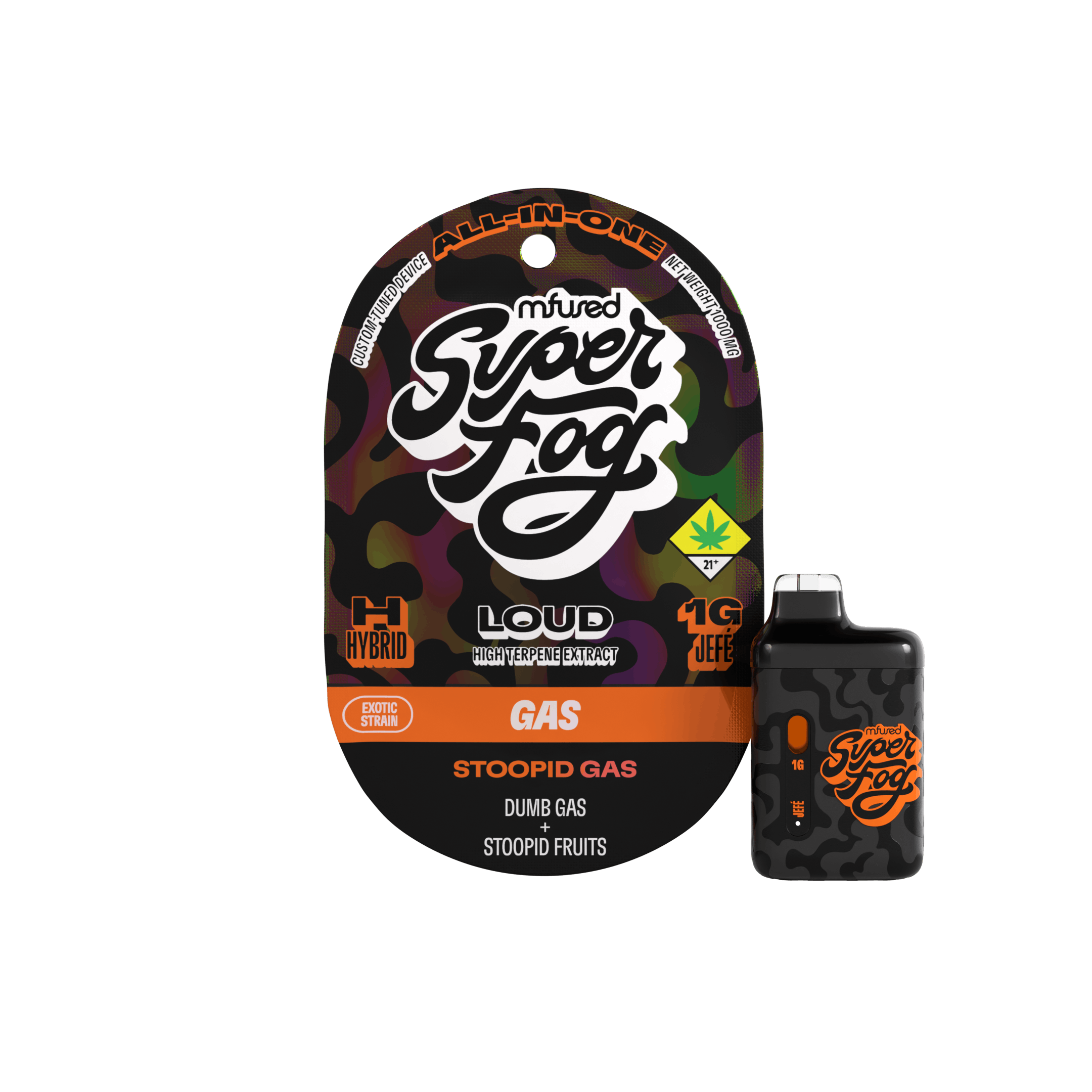 Stoopid Gas | LOUD High Terpene Extract Jefé Disposable | 1g by Super Fog by MFused