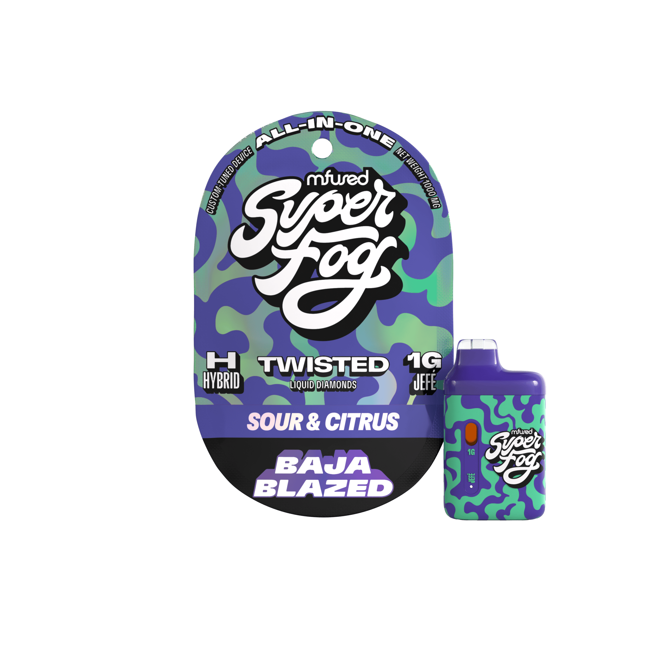 Baja Blazed | TWISTED Liquid Diamonds Jefé Disposable | 1g by Super Fog by MFused