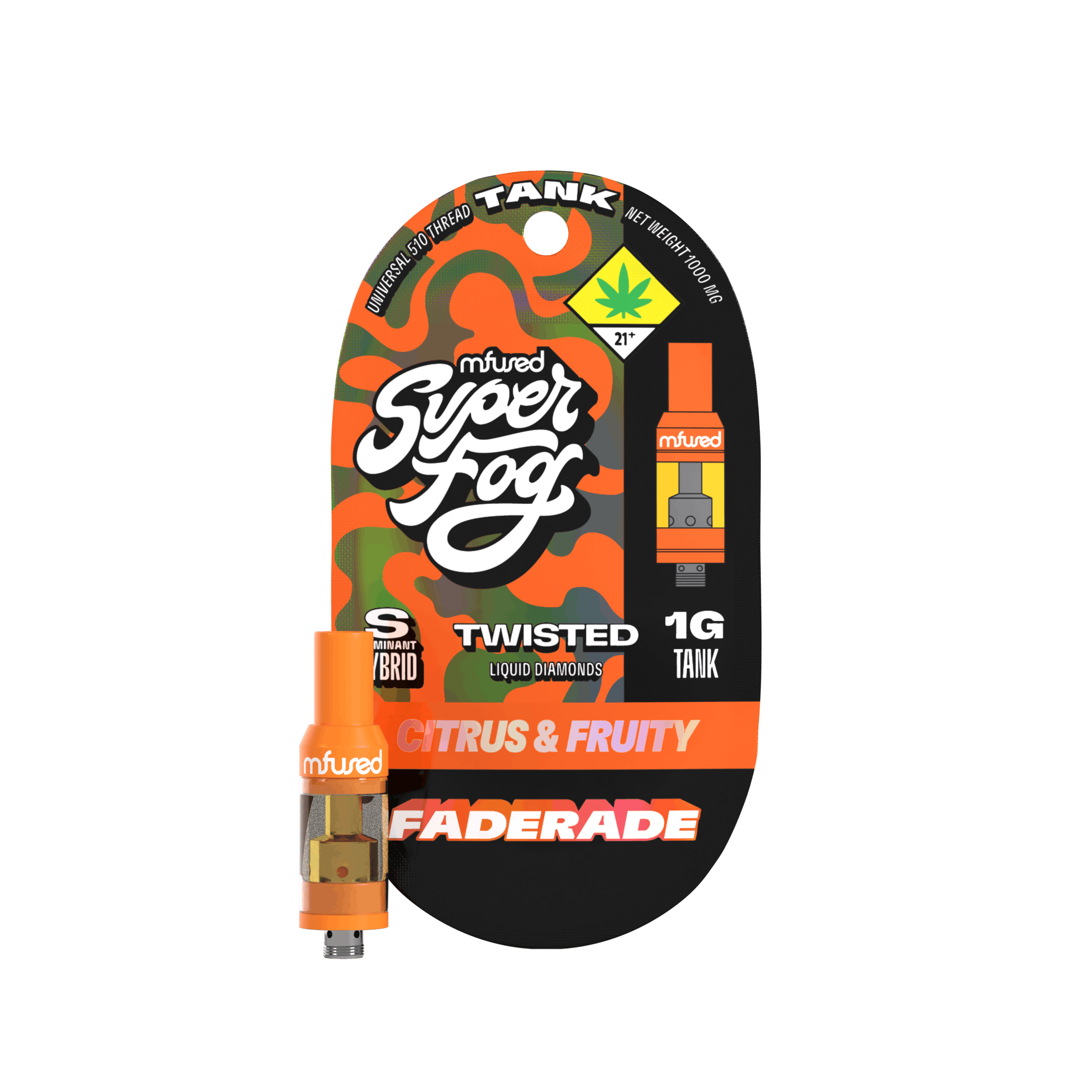 Faderade | TWISTED Liquid Diamonds Tank Cartridge | 1g by Super Fog by MFused