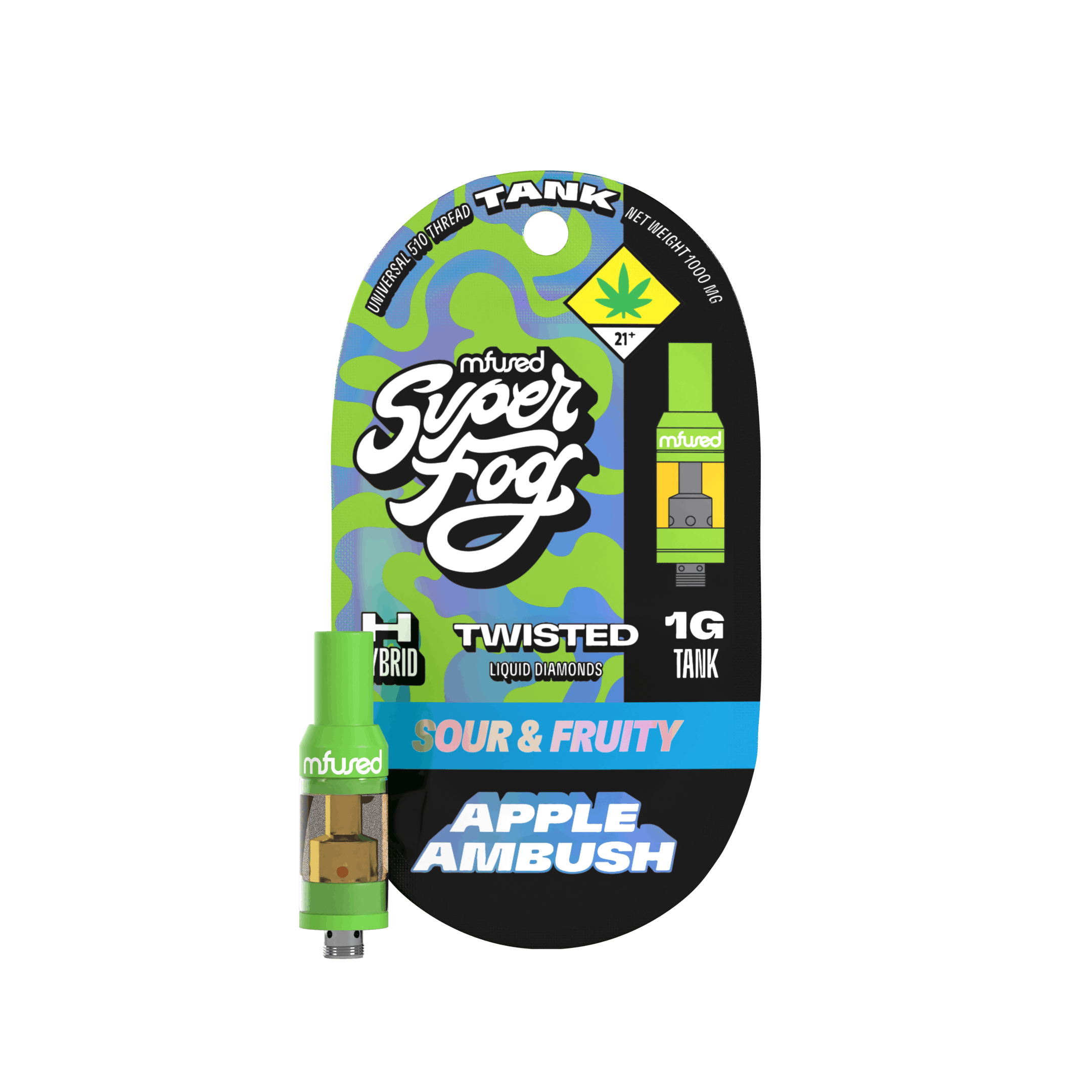 Apple Ambush | TWISTED Liquid Diamonds Tank Cartridge | 1g by Super Fog by MFused