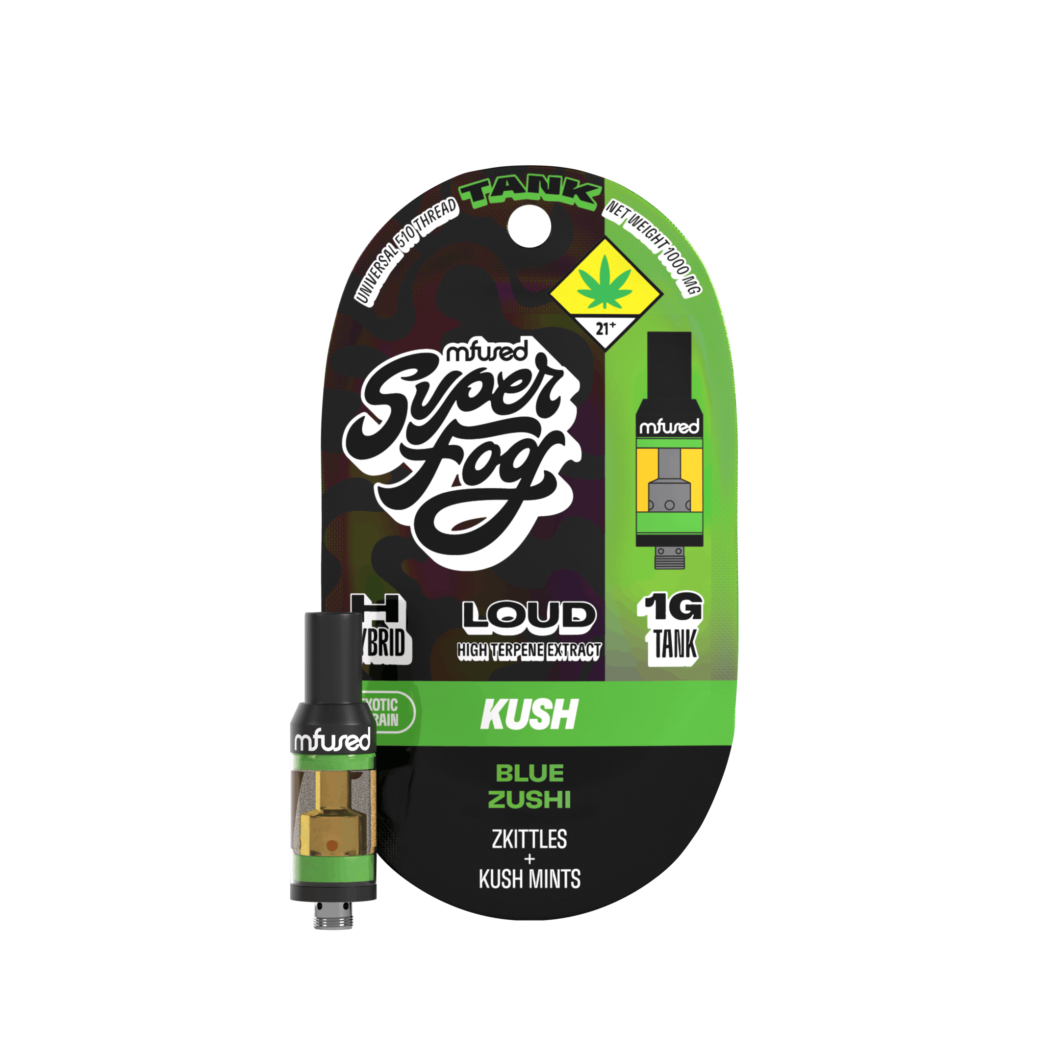 Blue Zushi | LOUD High Terpene Extract Tank Cartridge | 1g by Super Fog by MFused