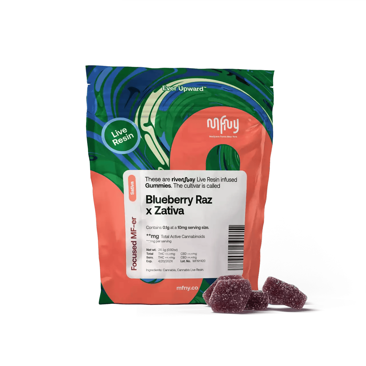 Blueberry Raz x Zativa | Gummies | 10pk | 10mg/ea by MFNY