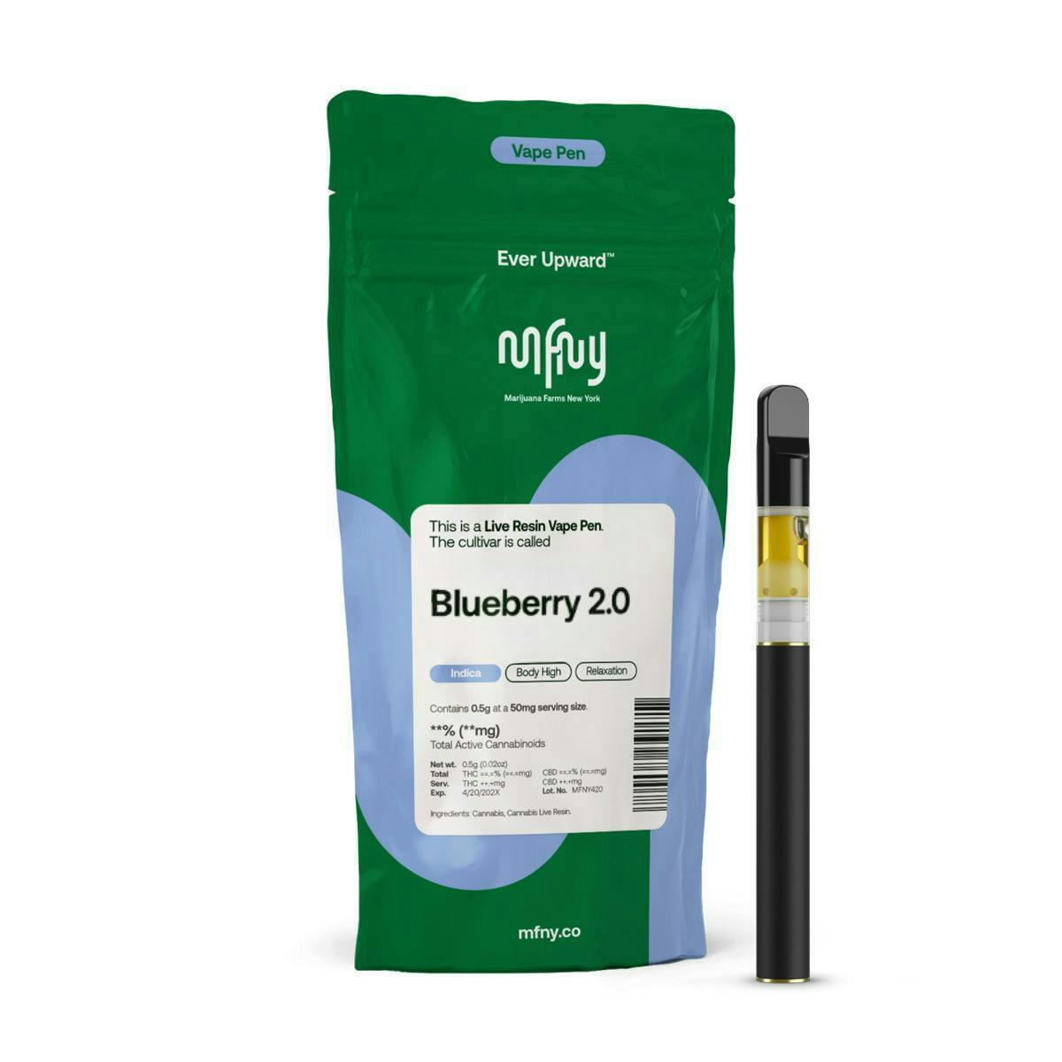 Blueberry 2.0 | Disposable | 0.5g by MFNY