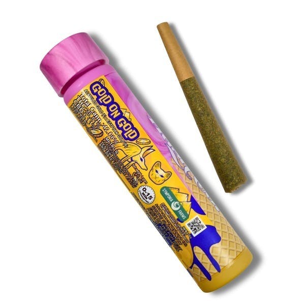 Gold on Gold | Rosin Infused Joint | 1g by Ice Kream Hash Co.