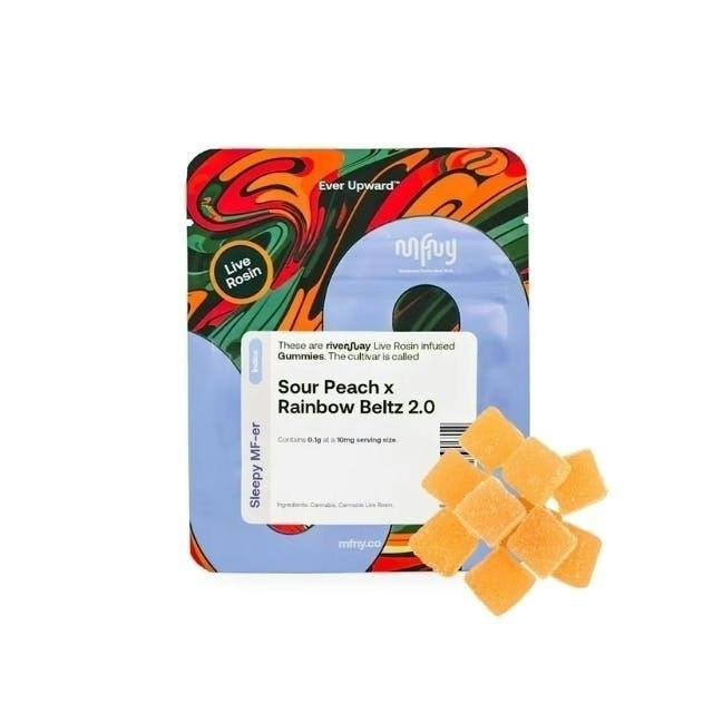 sour peach x rainbow beltz 2.0 | Gummies | 10pk | 10mg/ea by MFNY