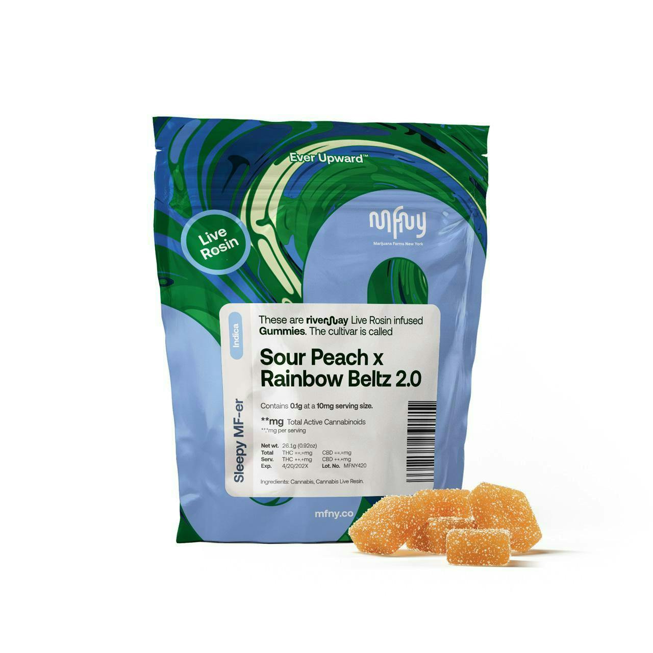 Rainbow Beltz 2.0 & Sour Peach | Gummies | 10pk | 11.4mg/ea by MFNY