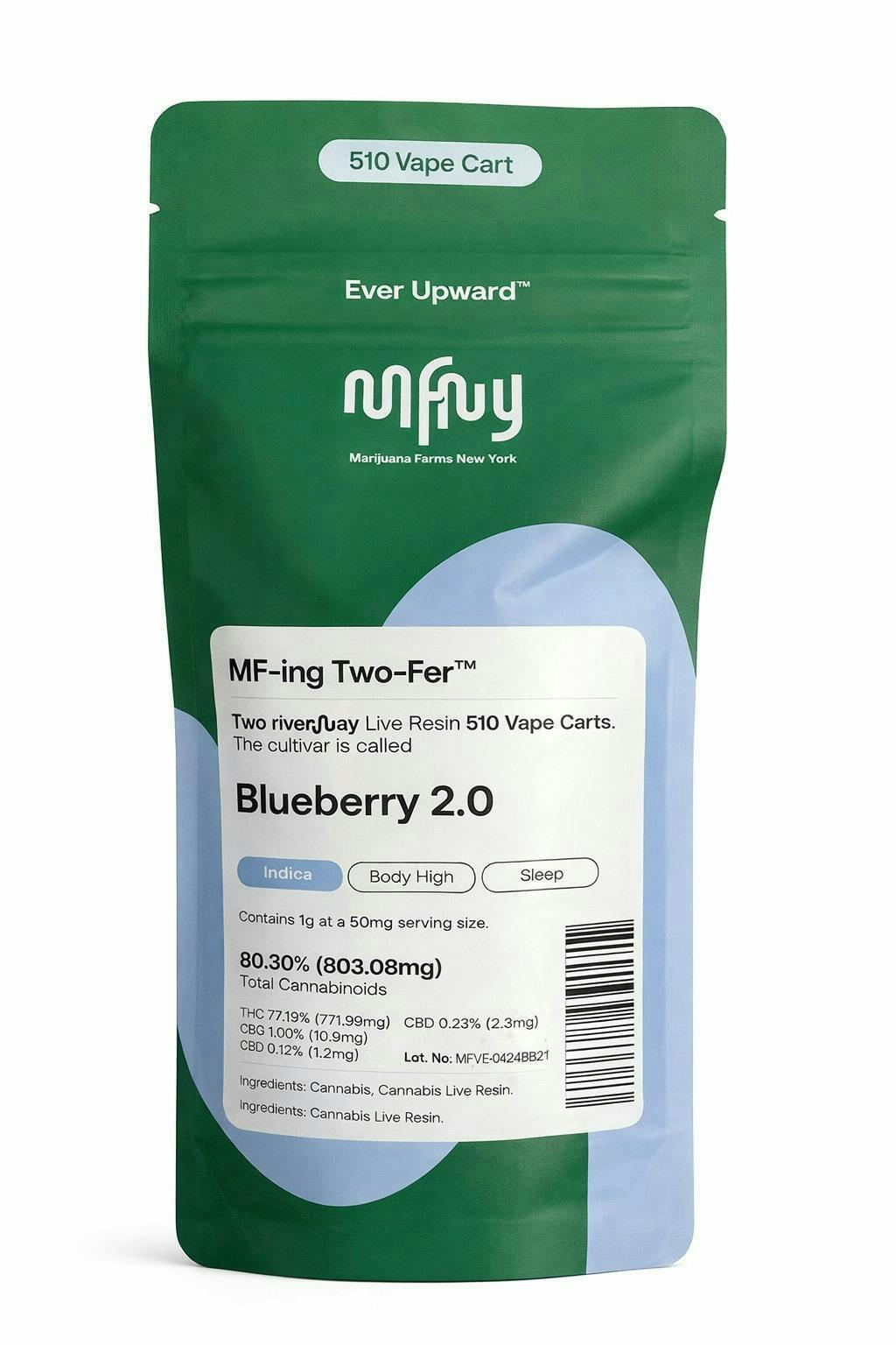 Blueberry 2.0 | Cartridge | 1g by MFNY