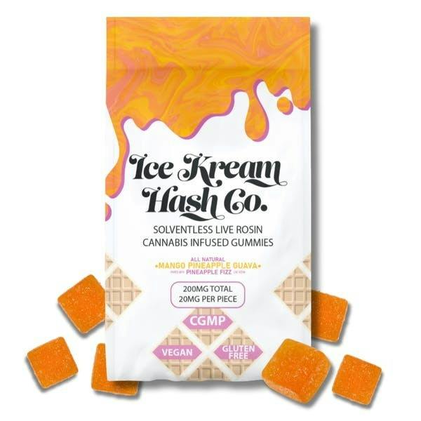 Mango Pineapple Guava Live Rosin Gummies | 200mg | 10ct | 20mg/ea by Ice Kream Hash Co.