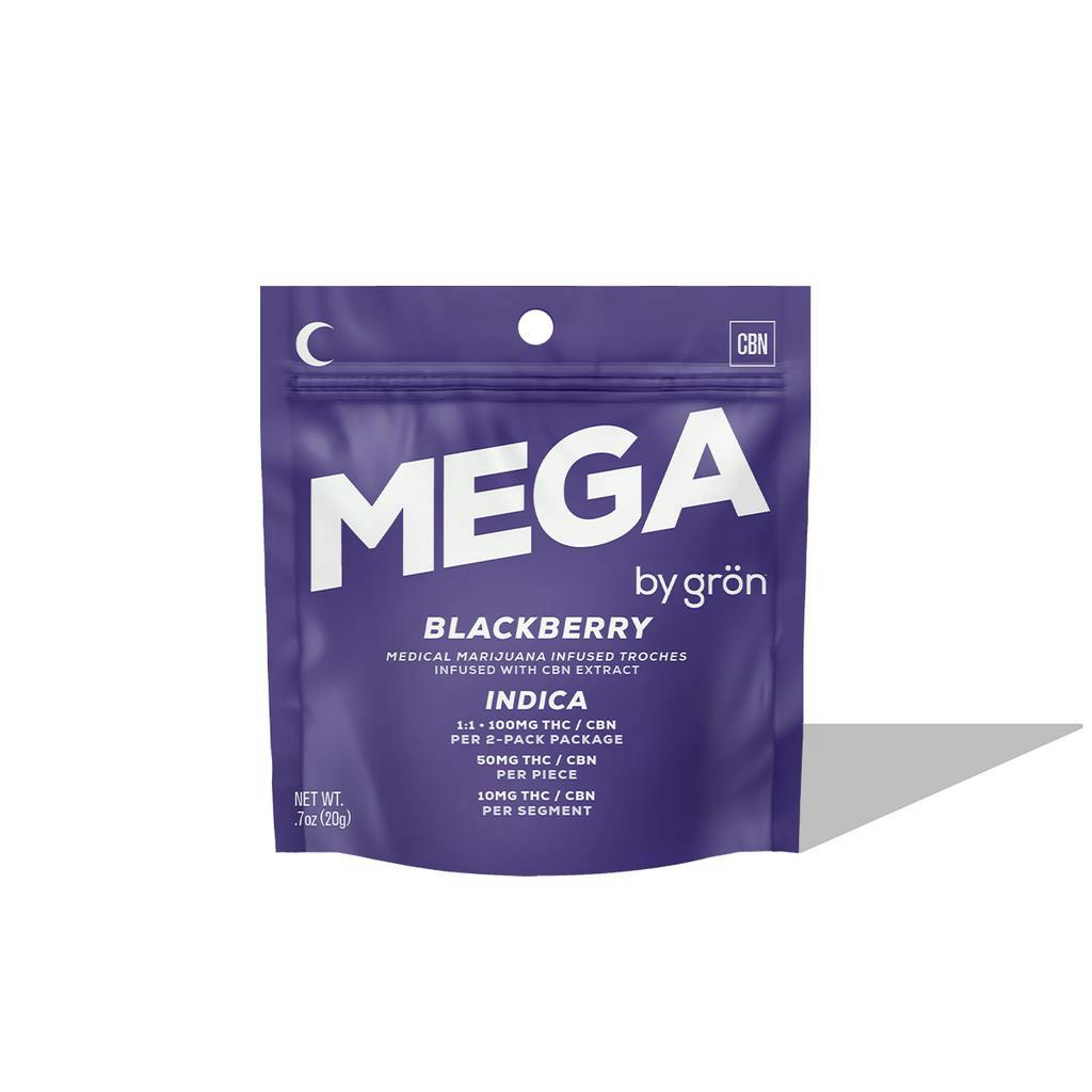 MEGA Blackberry Pearls 1:1 CBN:THC Gummies | 100mg | 2ct | 50mg/ea