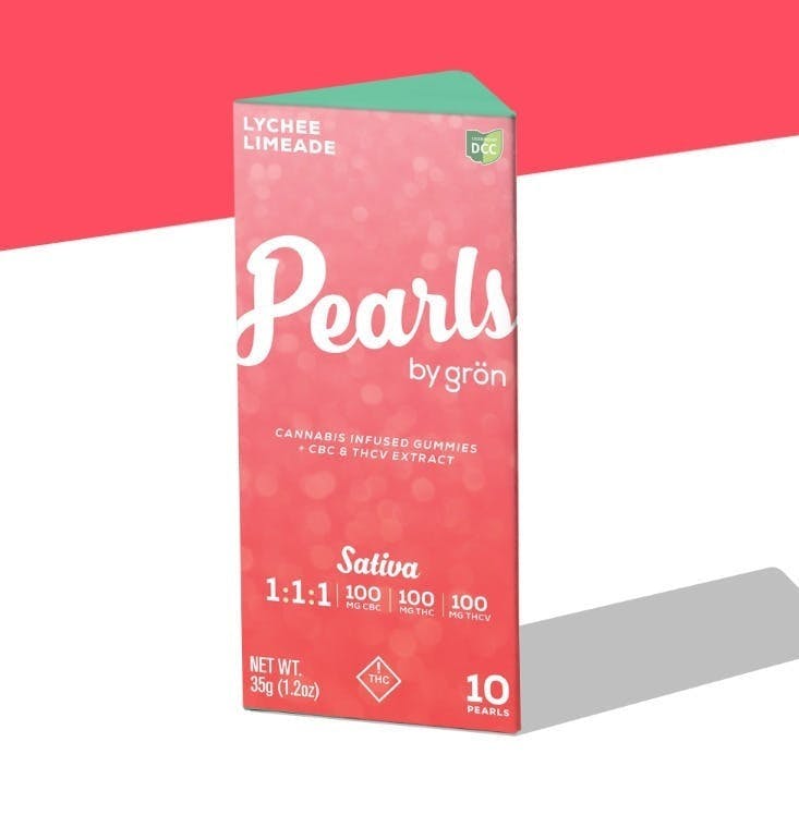 Lychee Limeade Pearls 1:1:1 CBC:THC:THCV · 100mg · 10pk