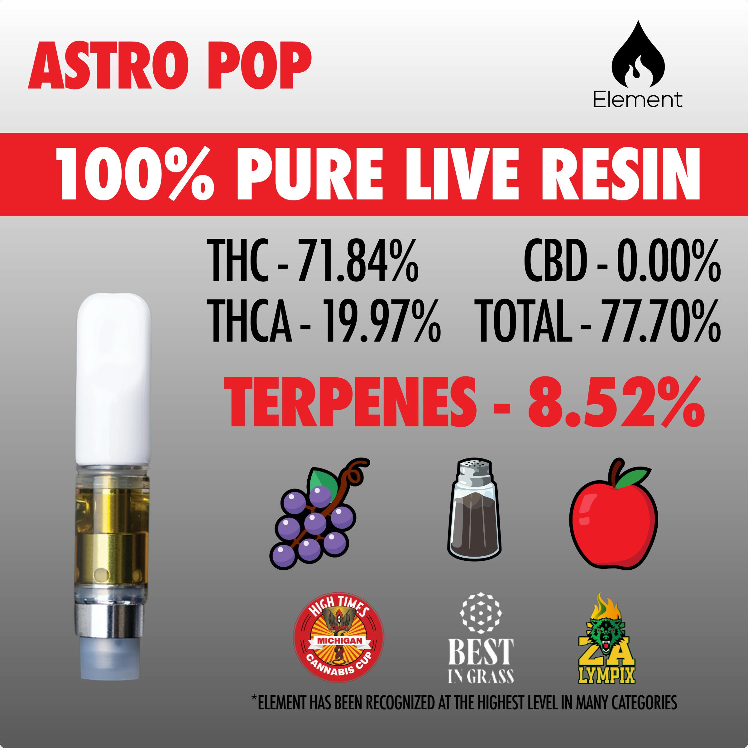 Element Pure Live Cart 0.5g - Astro Pop