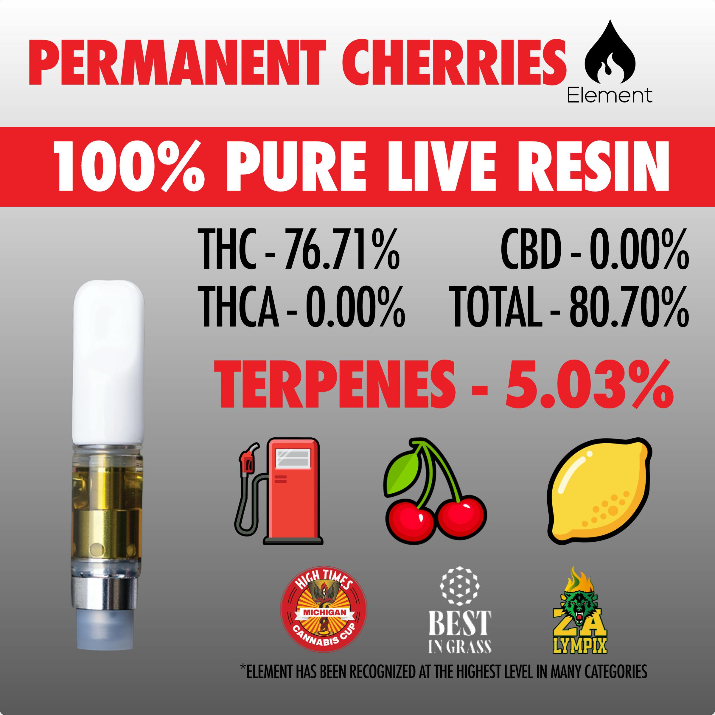 Element Pure Live Cart 0.5g - Permanent Cherries