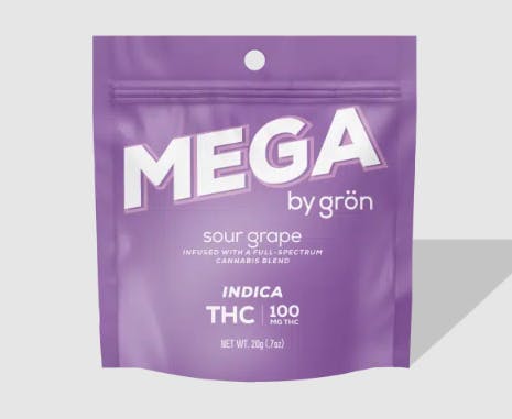 Sour Grape Gummies | 100mg | 2ct | 50mg/ea by Grön Edibles