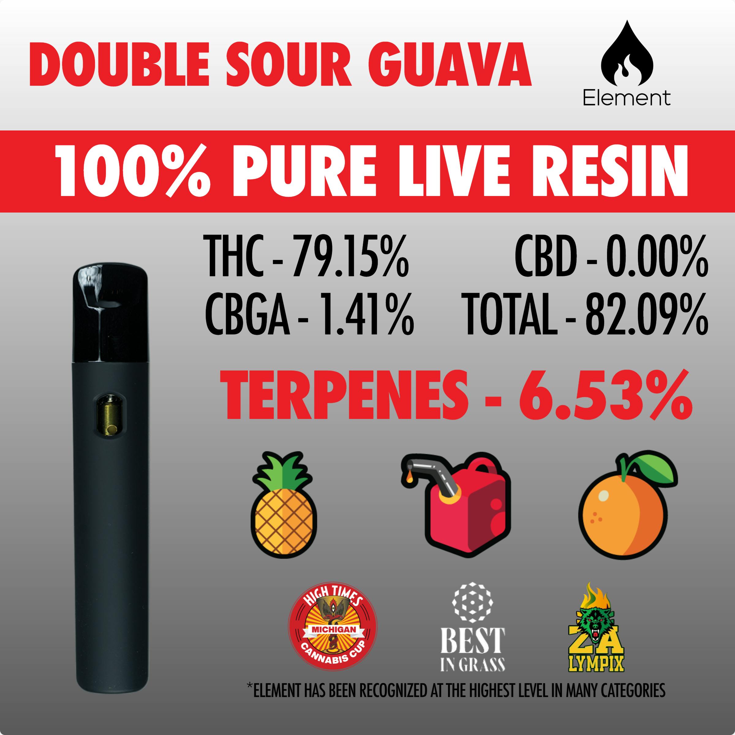 Element Pure Live Disposable 1g - Double Sour Guava by Element
