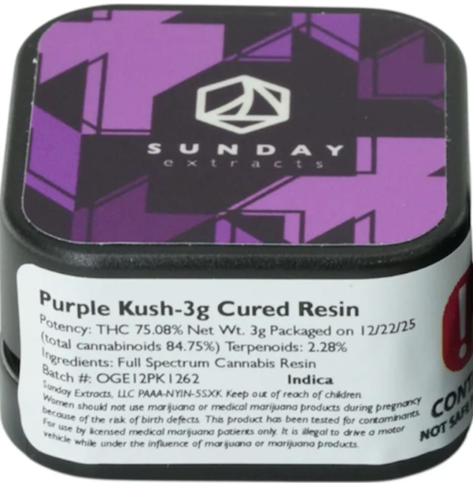 Purple Kush | Cured Resin | 3g