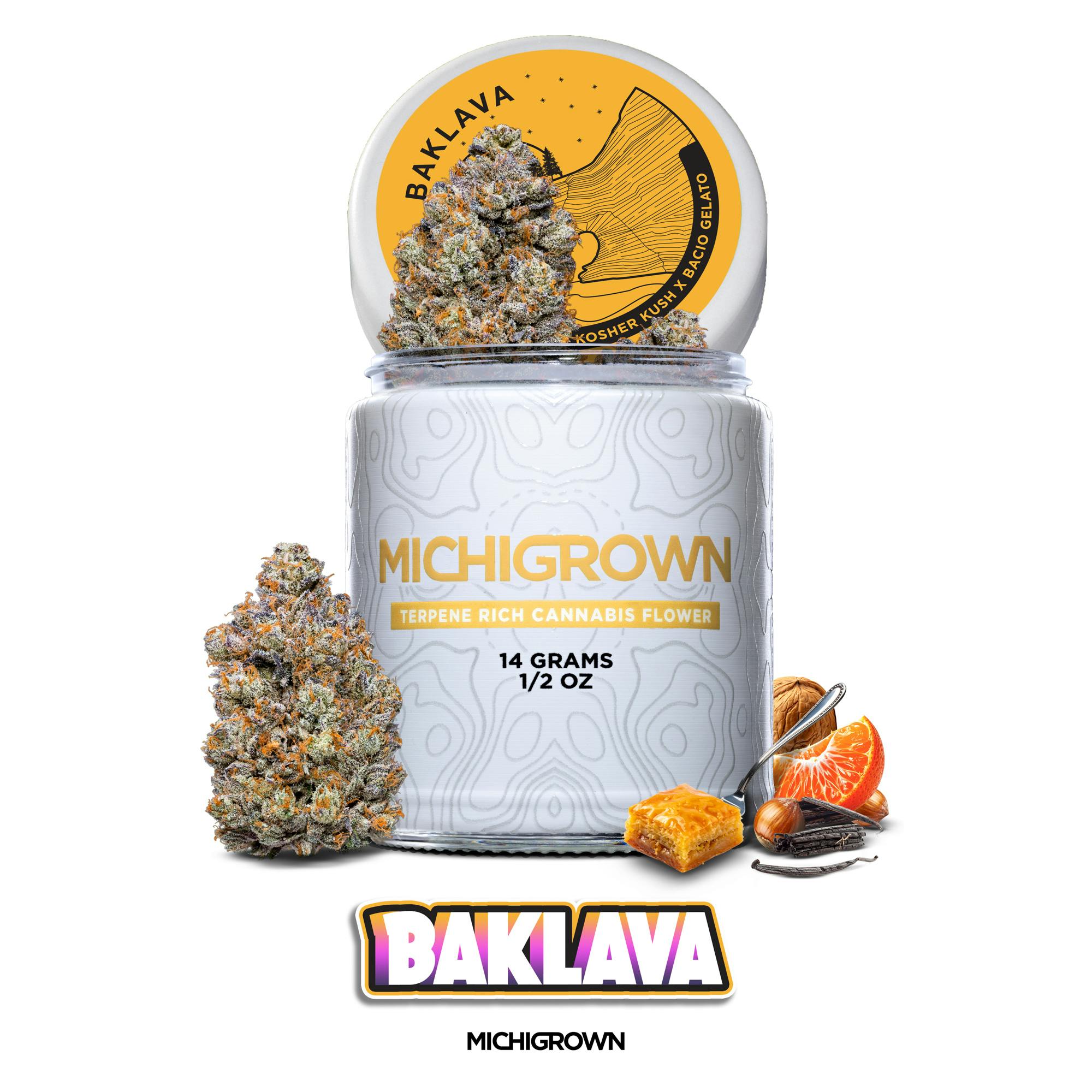 BAKLAVA - 14 GRAMS - PREMIUM FLOWER - JARS by MICHIGROWN