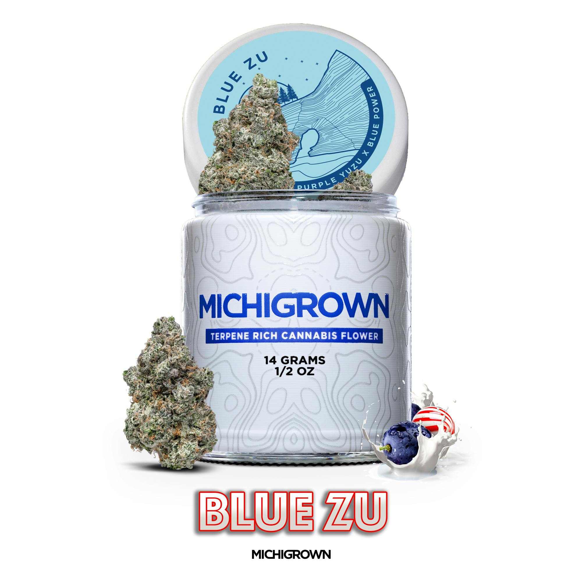 BLUE ZU - 28 GRAMS - PREMIUM FLOWER - JARS by MICHIGROWN