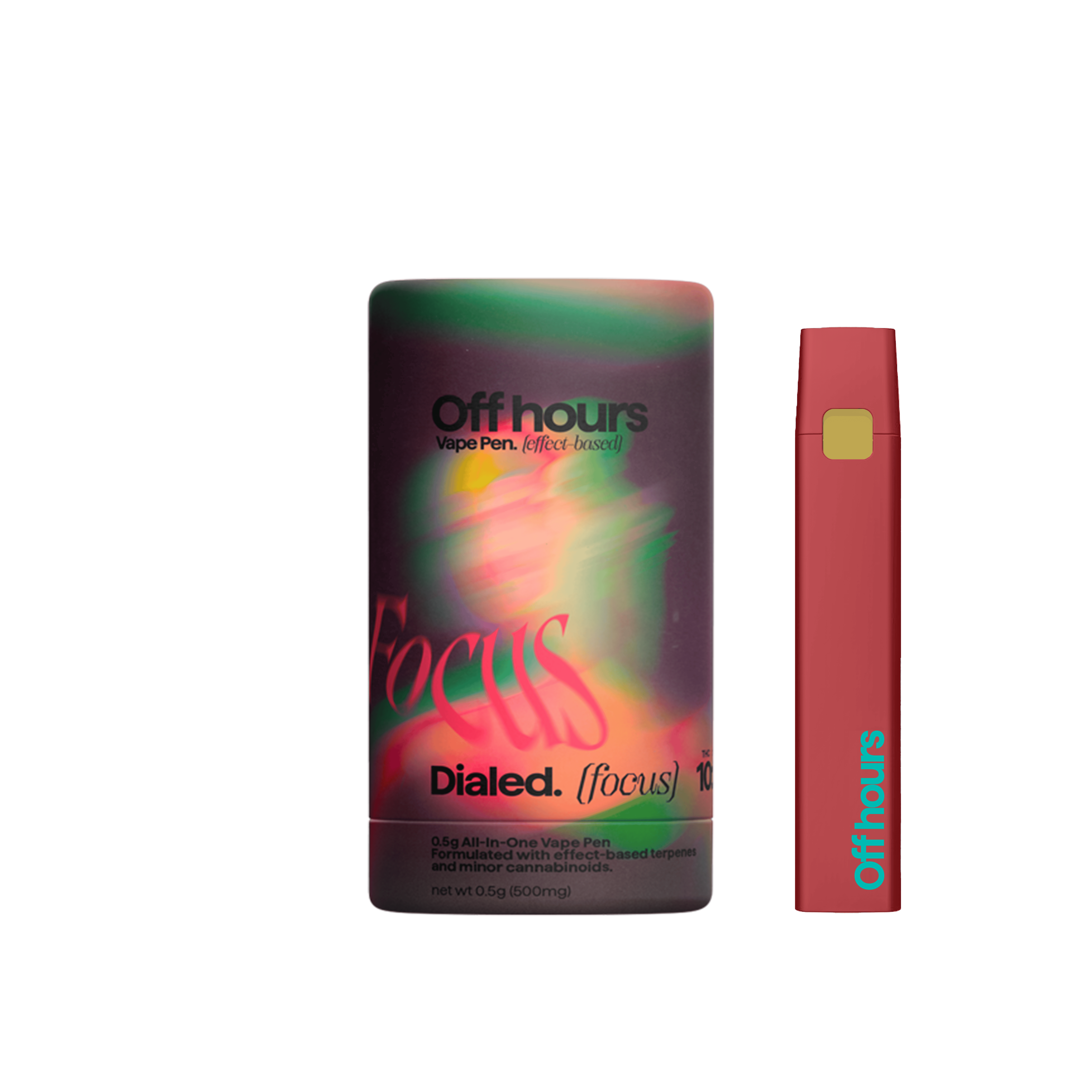 Dialed | Focus | 5:1:1 THC:CBD:CBG | Disposable | 0.5g by Off Hours