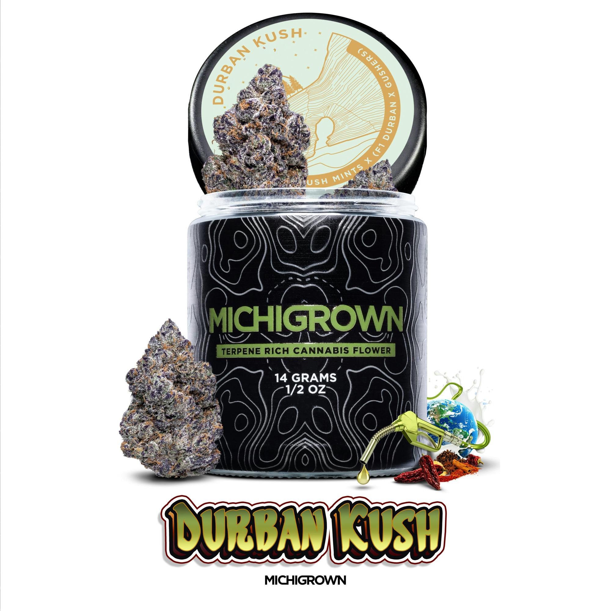 DURBAN KUSH - 14 GRAMS - PREMIUM FLOWER - JARS by MICHIGROWN