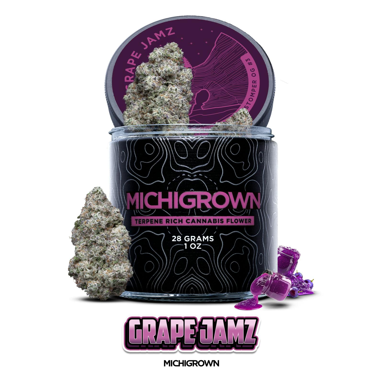 GRAPE JAMZ - 28 GRAMS - PREMIUM FLOWER - JARS by MICHIGROWN