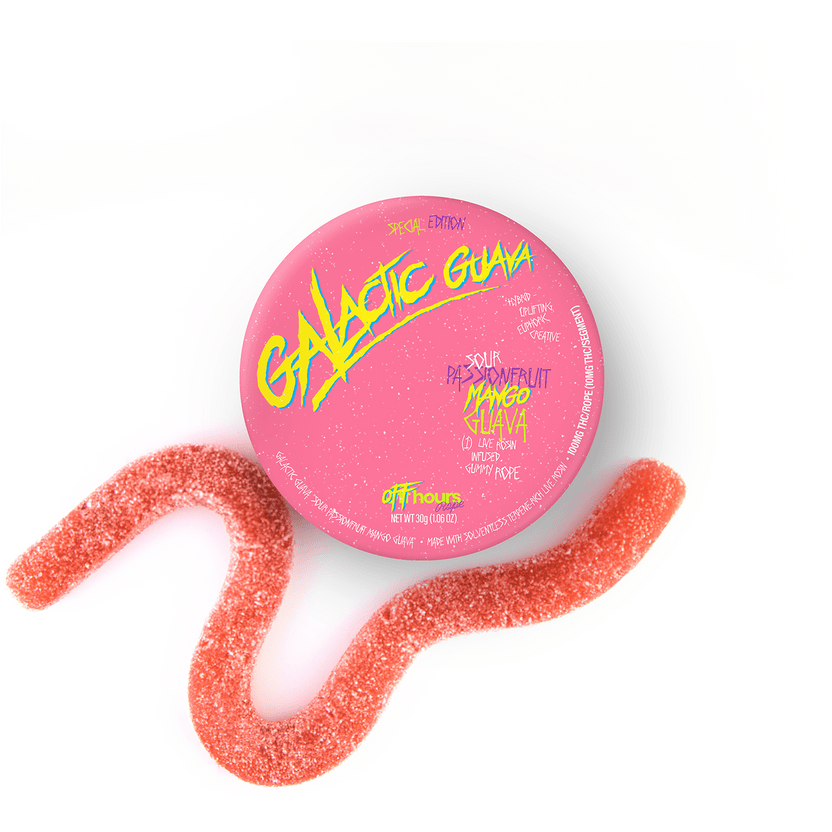 Galactic Guava Sour Passionfruit Live Rosin Gummies | 100mg | Single