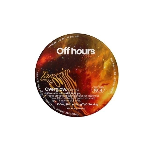 Overglow | 10:4 Tangerine Sunrise | Rosin Ropes | 100mg | 10pk | 10mg/ea