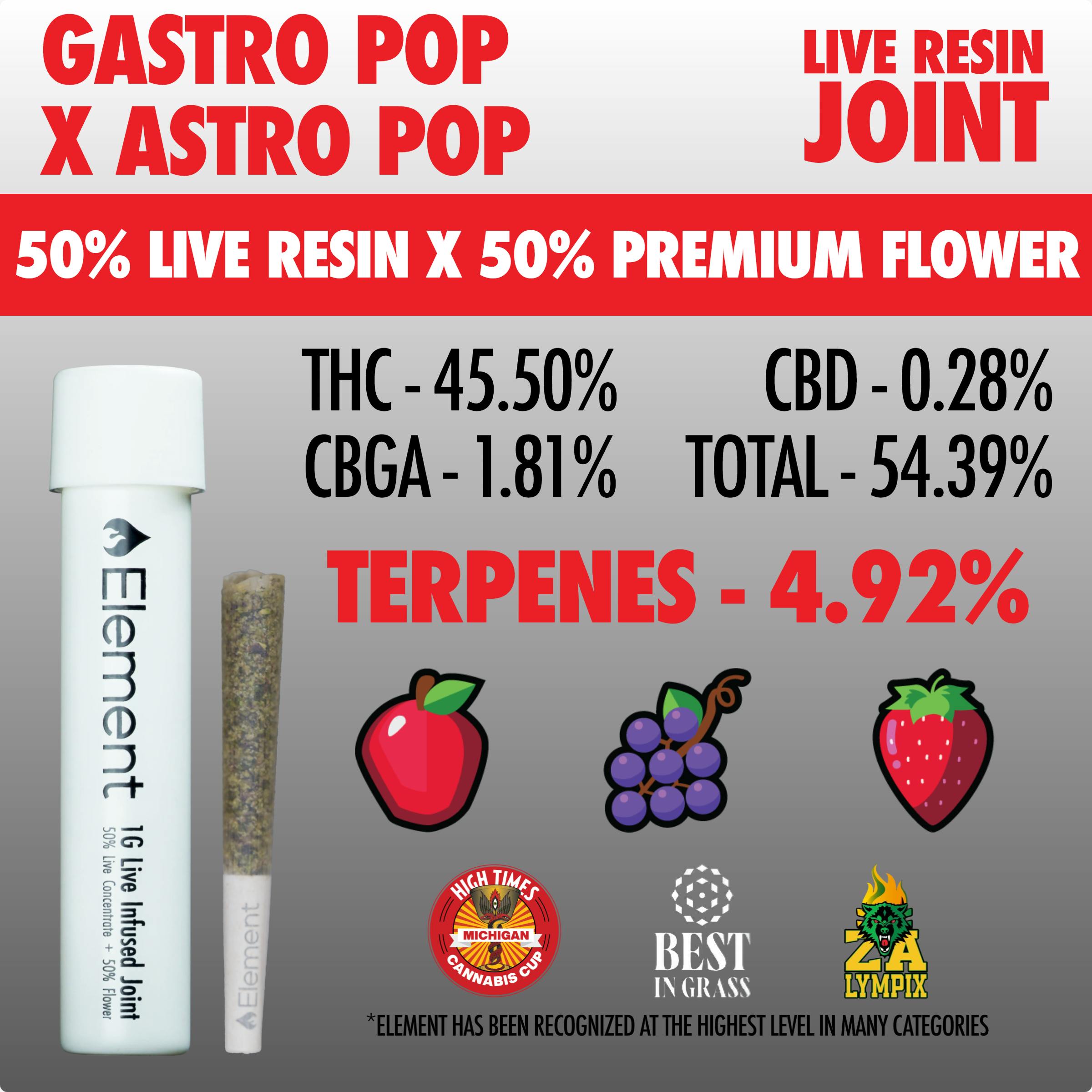 Element x KAI - Live Resin Joint 1g - Gastro Pop x Astro Pop