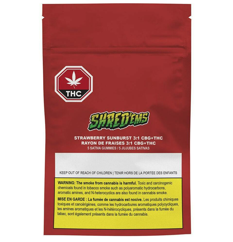Strawberry Sunburst 3:1 CBG:THC Gummies | 10mg | 5pk | 2mg/ea