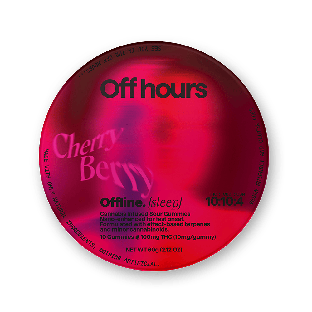 Offline | 10:10:4 Cherry Berry | Rosin Edibles | 100mg | 10pk | 10mg/ea by Off Hours