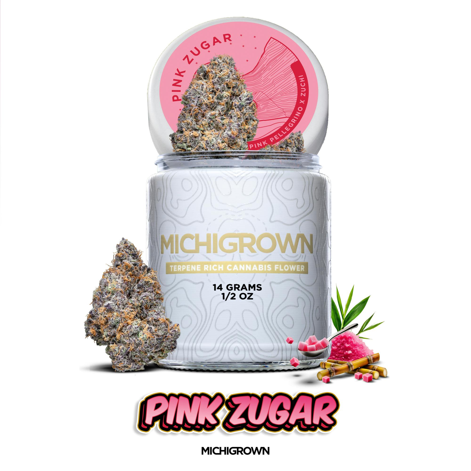 PINK ZUGAR - 14 GRAMS - PREMIUM FLOWER - JARS by MICHIGROWN