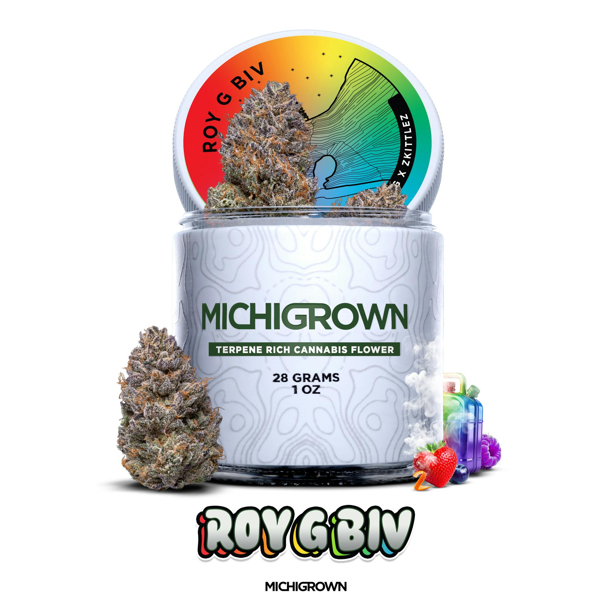 ROY G BIV - 28 GRAMS - PREMIUM FLOWER - JARS by MICHIGROWN