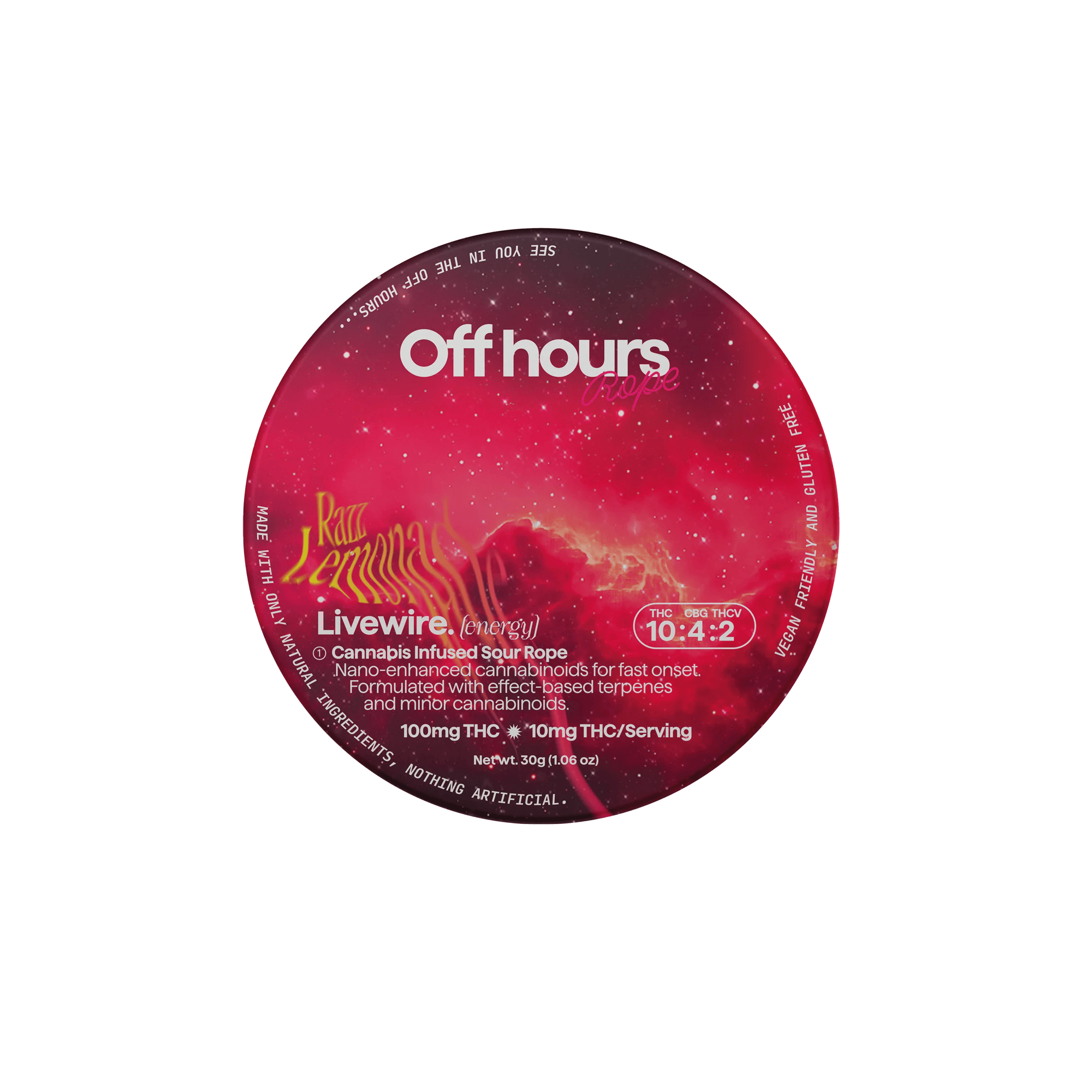 Livewire | 10:4:2 Razz Lemonade | Rosin Edibles | 100mg | 1ct by Off Hours