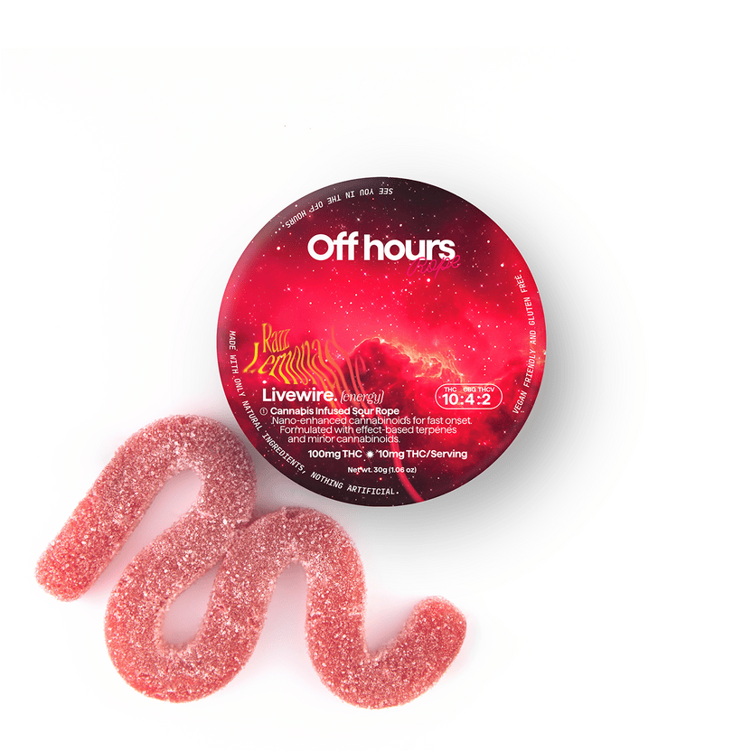 Livewire Razz Lemonade 10:4:2 THC:CBG:THCV Gummies | 100mg | Single