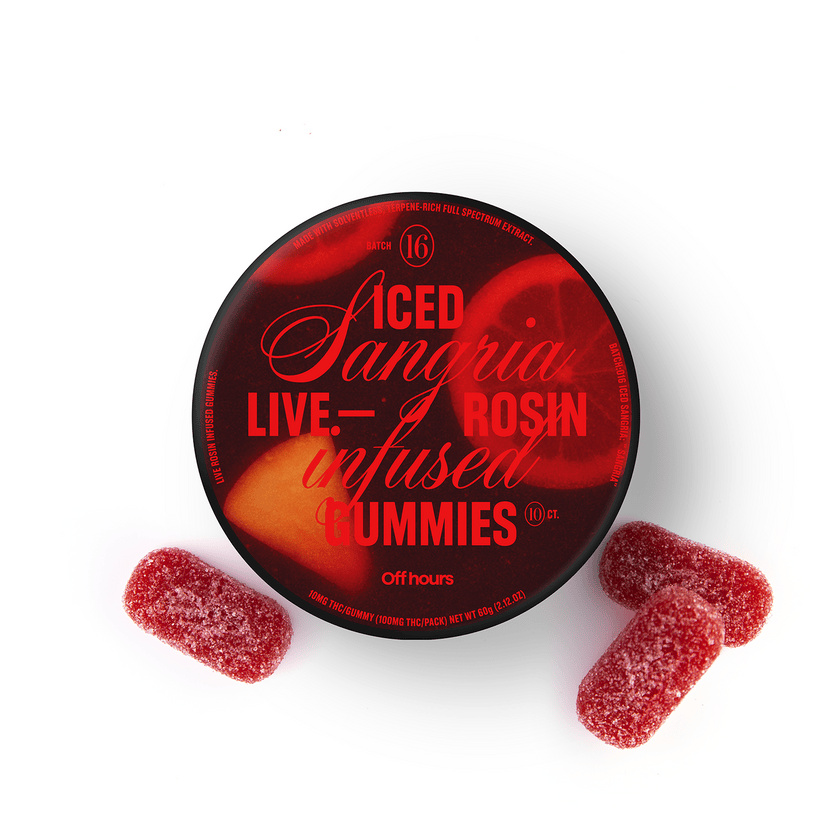 Iced Sangria Live Rosin Gummies | 100mg | 10ct | 10mg/ea by Off Hours