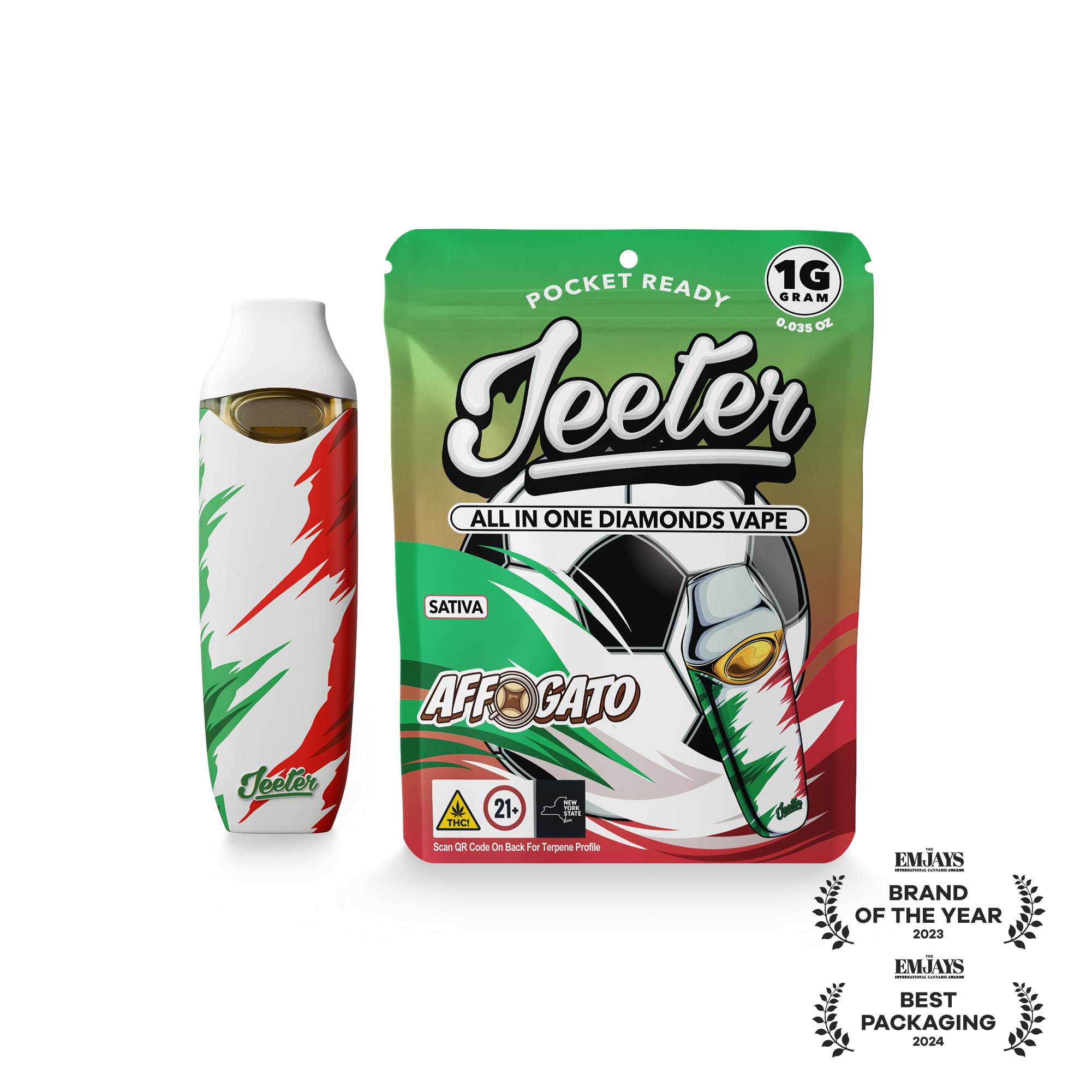 Jeeter WC 26 | All-In-One Diamonds Vape | Affogato