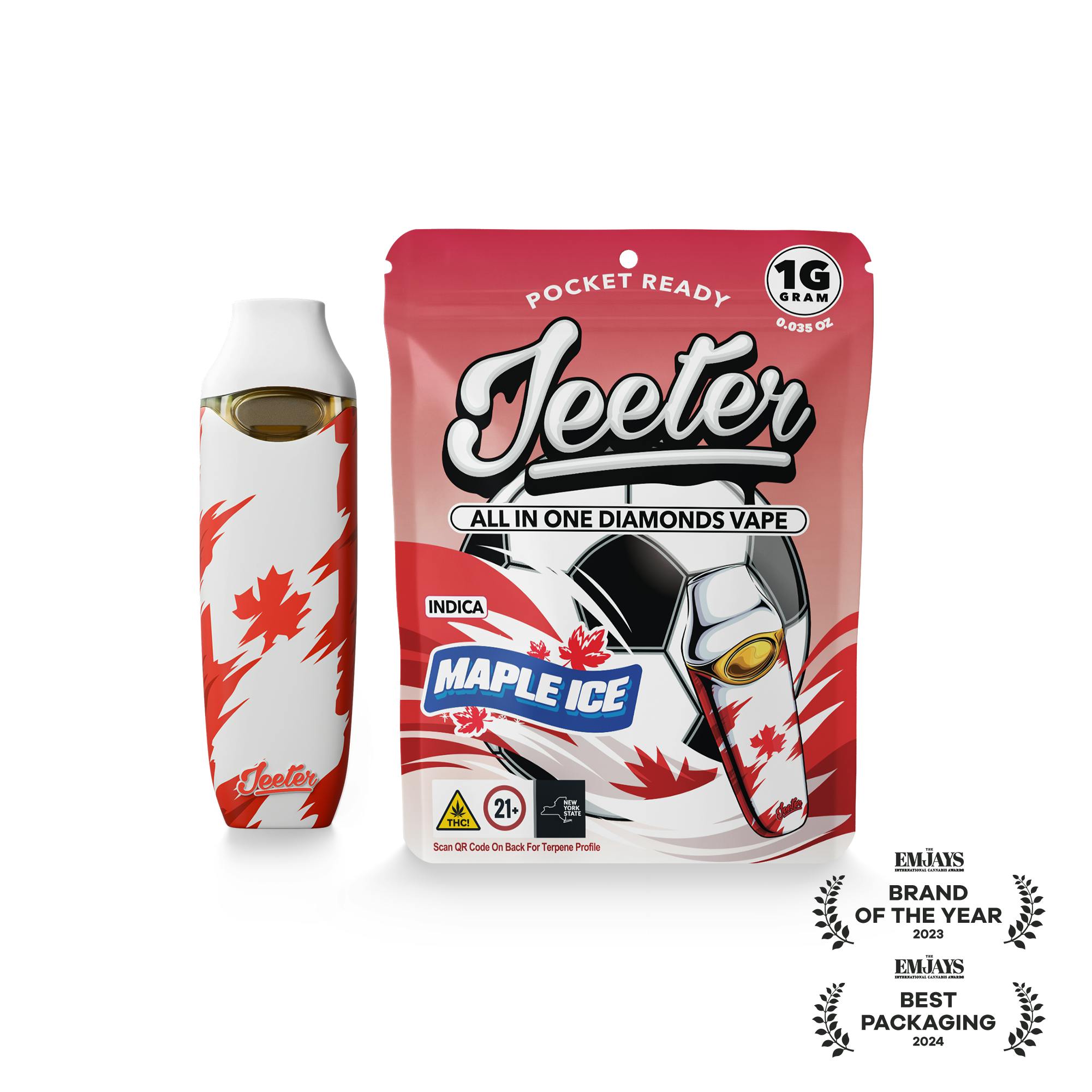 Jeeter WC 26 | All-In-One Diamonds Vape | Maple Ice