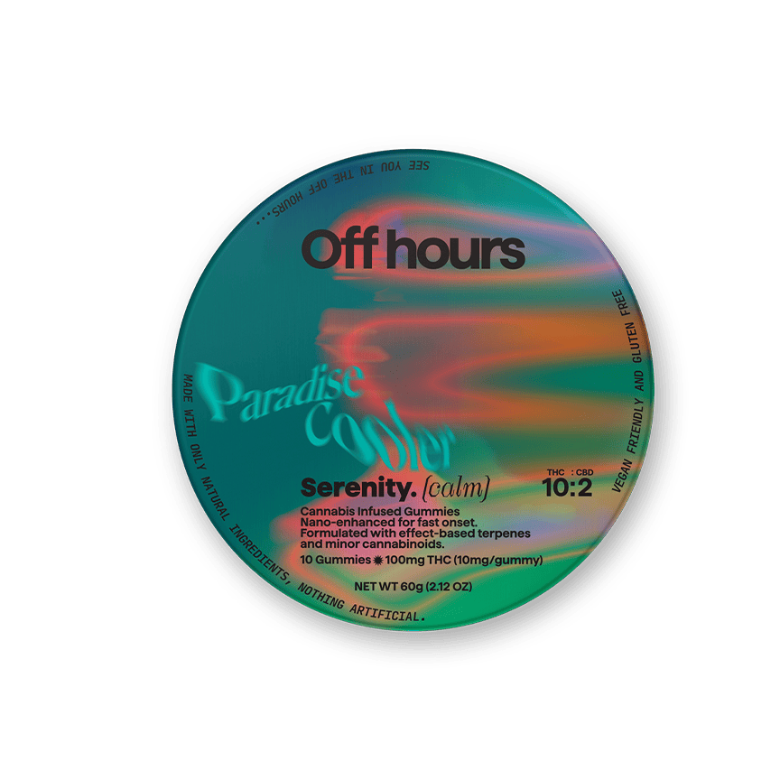 Serenity | 10:2:2 Paradise Cooler | Rosin Edibles | 100mg | 10ct | 10mg/ea by Off Hours