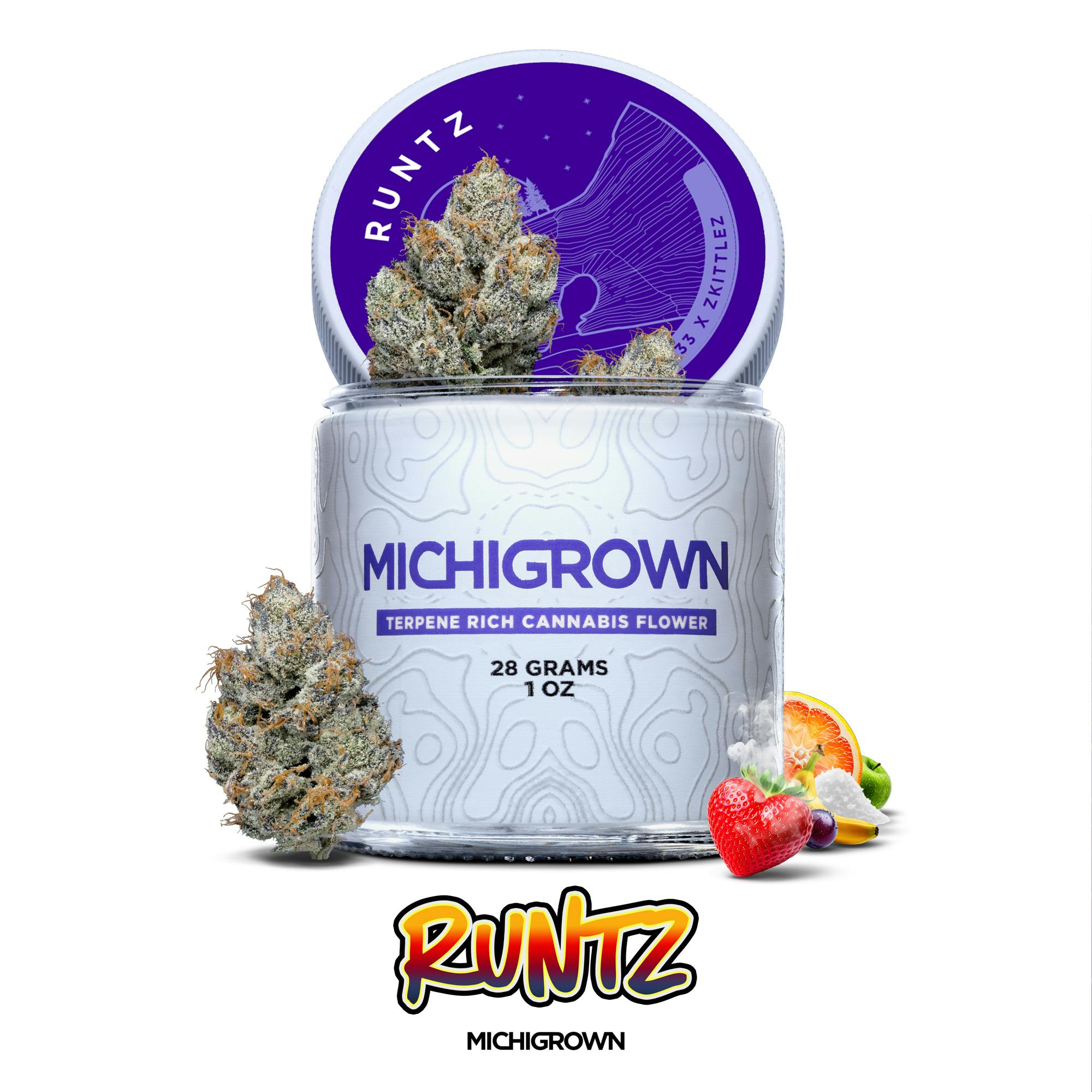 RUNTZ - 28 GRAMS - PREMIUM FLOWER - JARS by MICHIGROWN