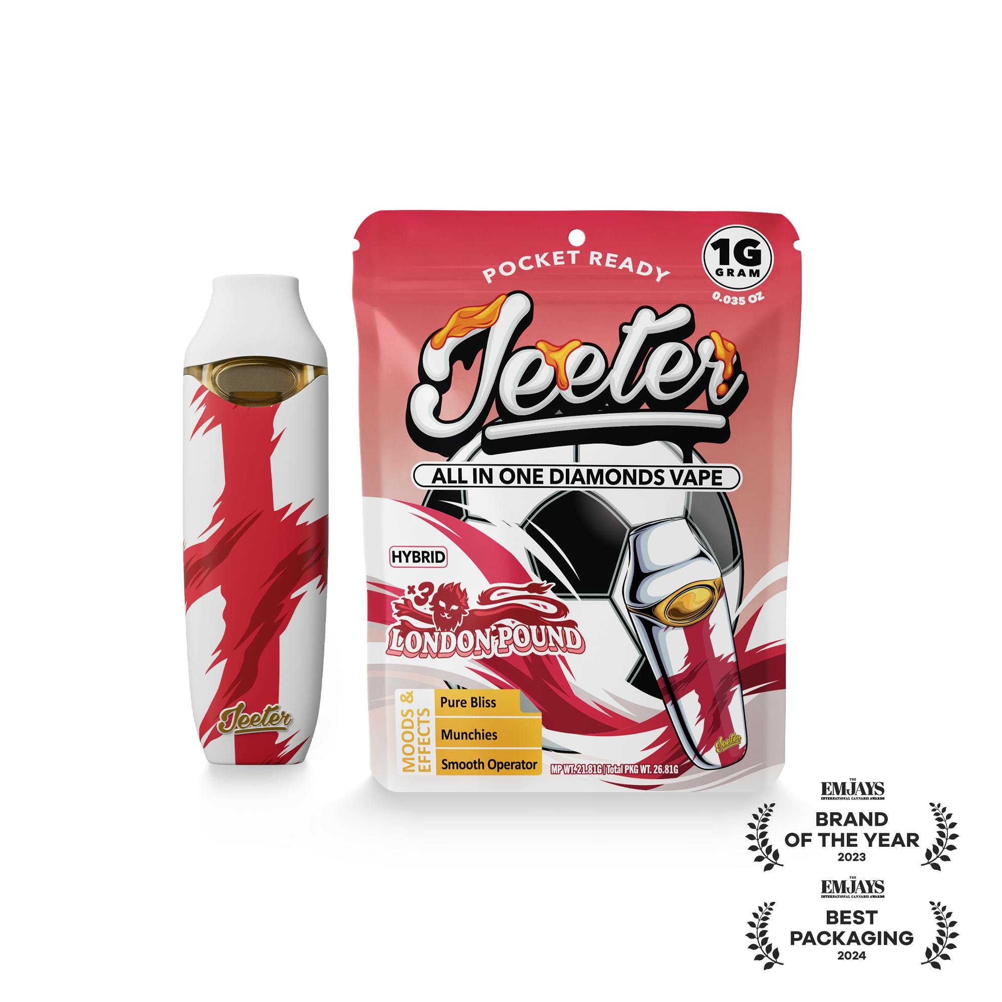 Jeeter WC 26 | All-In-One Diamonds Vape | London Pound by Jeeter