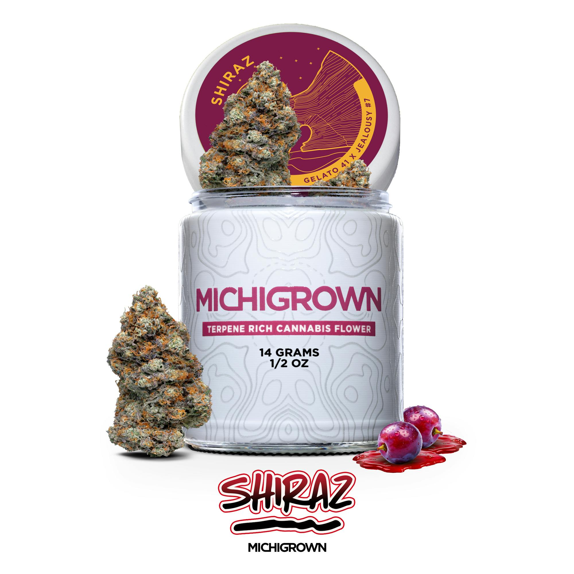 SHIRAZ - 14 GRAMS - PREMIUM FLOWER - JARS by MICHIGROWN