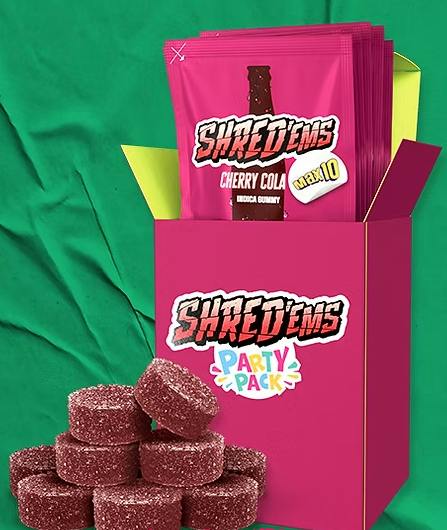 Cherry Cola | SHRED'ems Gummies | 100mg | 10pk | 10mg/ea