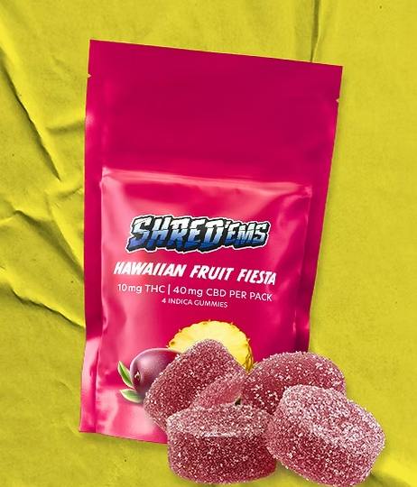 Hawaiian Fruit Fiesta 4:1 CBD:THC | Gummies | 10mg | 4pk | 2.5mg/ea