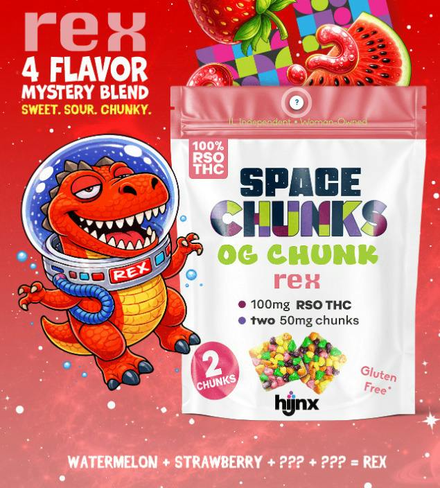 OG Space Chunks Rex | Gummies | 2pk | 50mg/ea